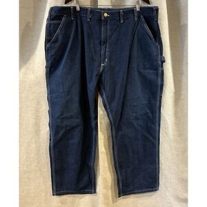 Carhartt B13 Carpenter Jeans 46X30 Dark Wash Workwear Loose Fit Dungaree Fit